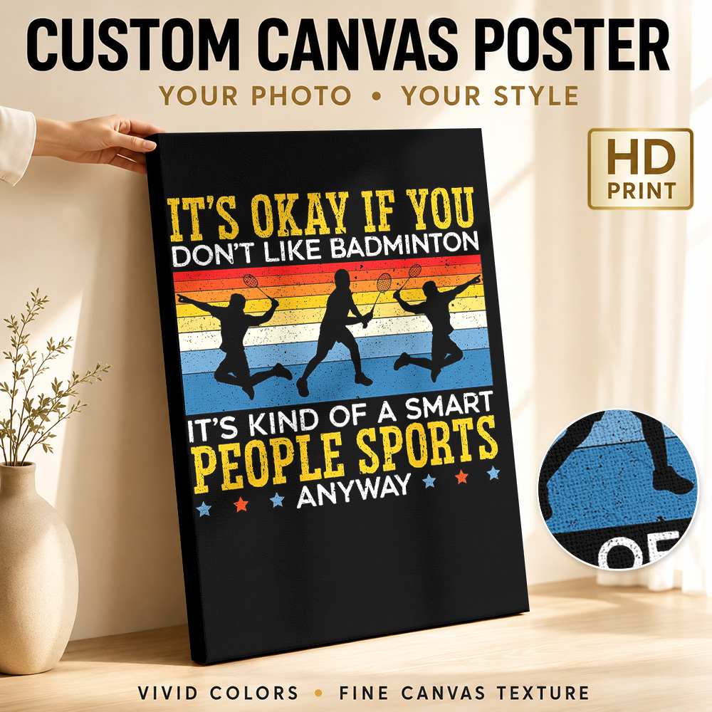 Badminton Poster - Badminton Player Canvas Poster Customized Photo