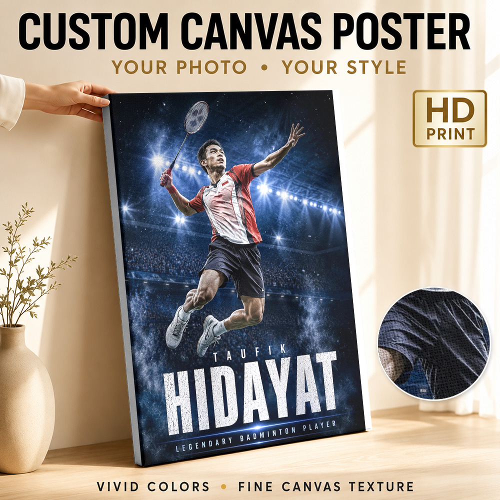 Badminton Legend - Taufik Hidayat Badminton Legend Canvas Poster
