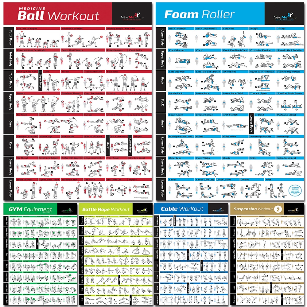 Badminton Poster - Fitness Workout Poster with Dumbbell Kettlebell