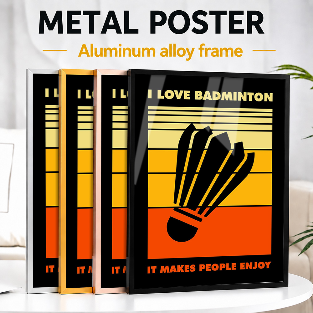 Badminton Poster - Badminton Metal Poster With Aluminum Alloy