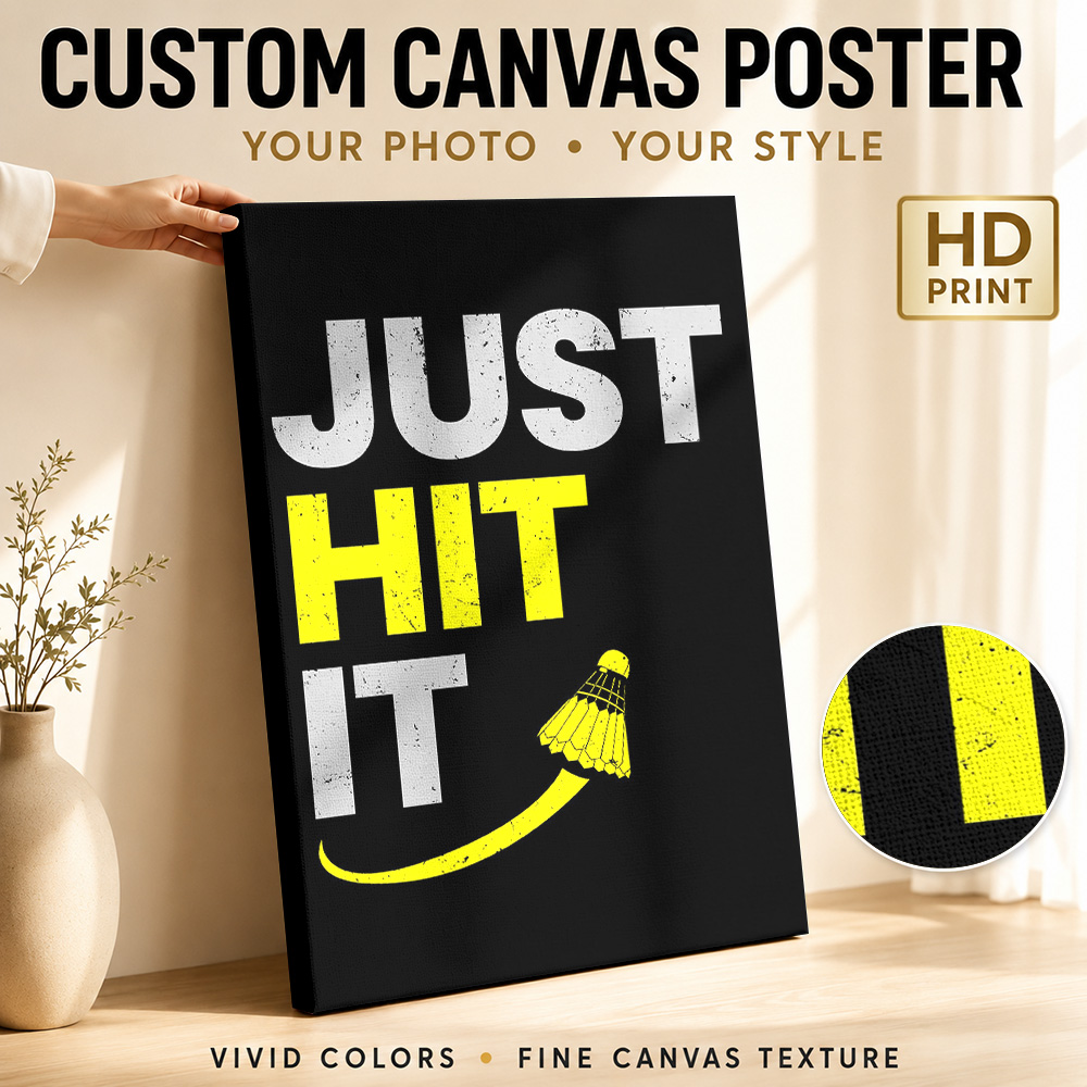 Badminton Poster - Badminton Canvas Painting Poster Custom Photo
