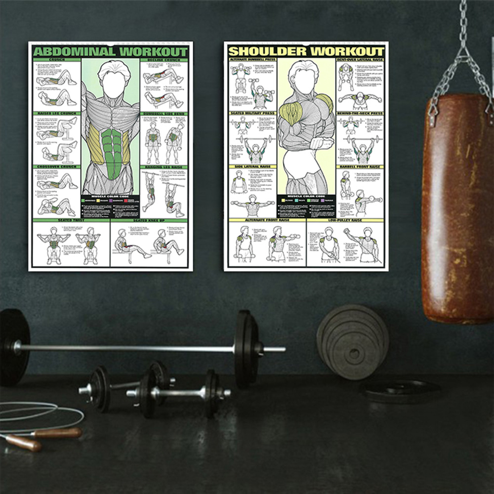 Badminton Poster - Workout Fitness Activities Vanvas Painting Muscle