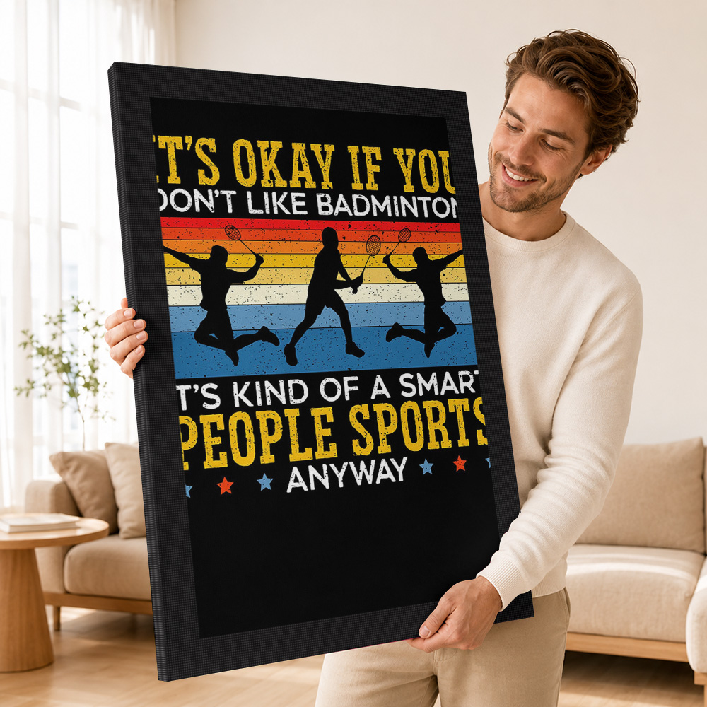 Badminton Player Canvas Poster - Badminton Poster 评论和价格