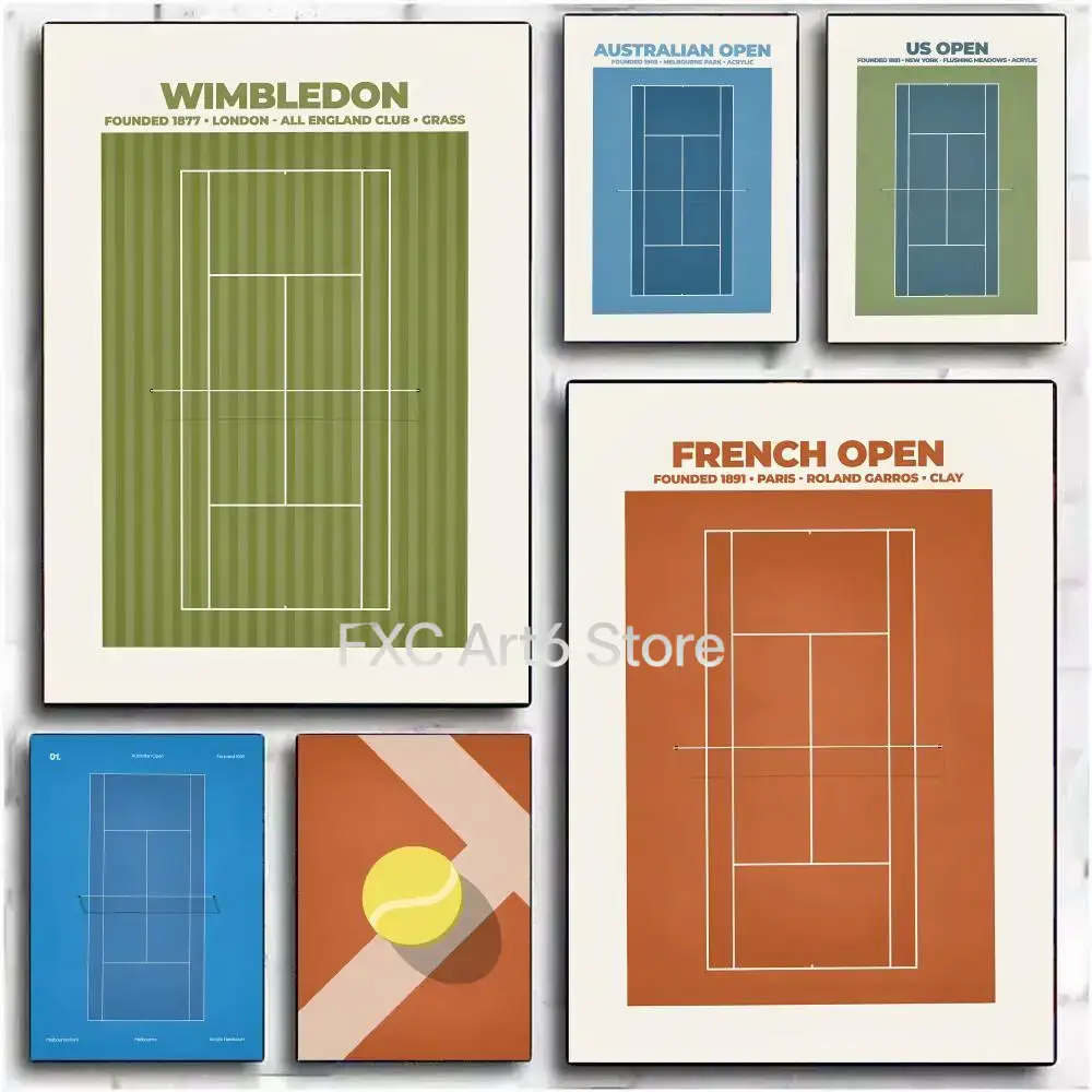 Frameless Grand Slam Tennis Pa - Badminton Poster 评论和价格