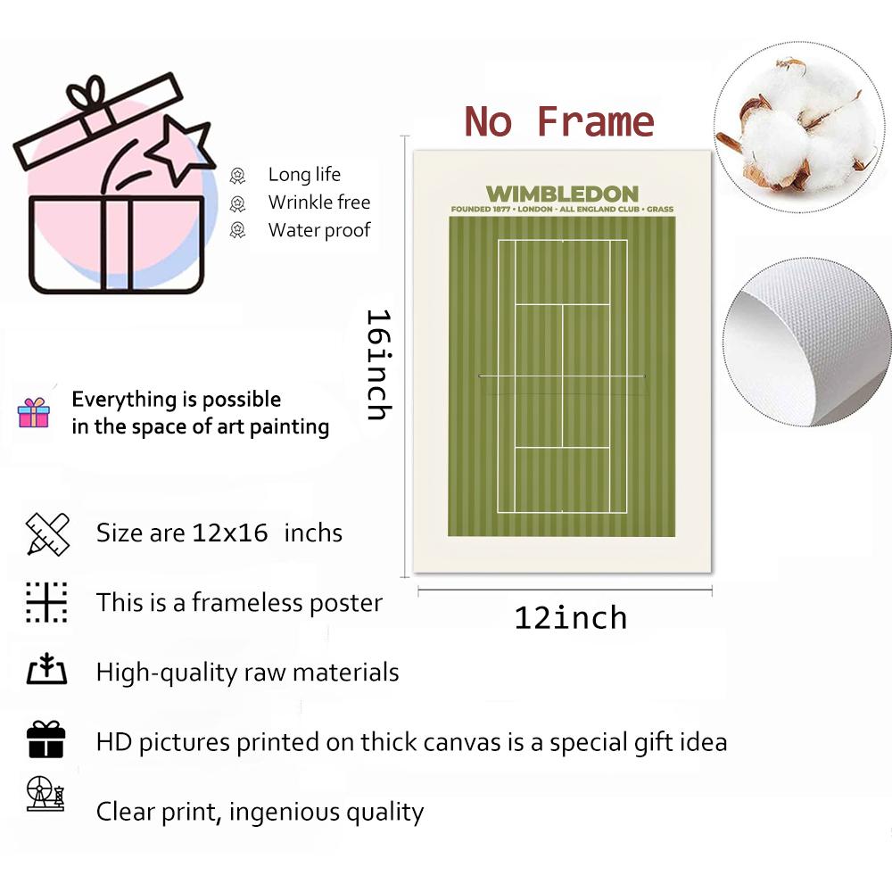 Frameless Grand Slam Tennis Pa - Badminton Poster 评论和价格