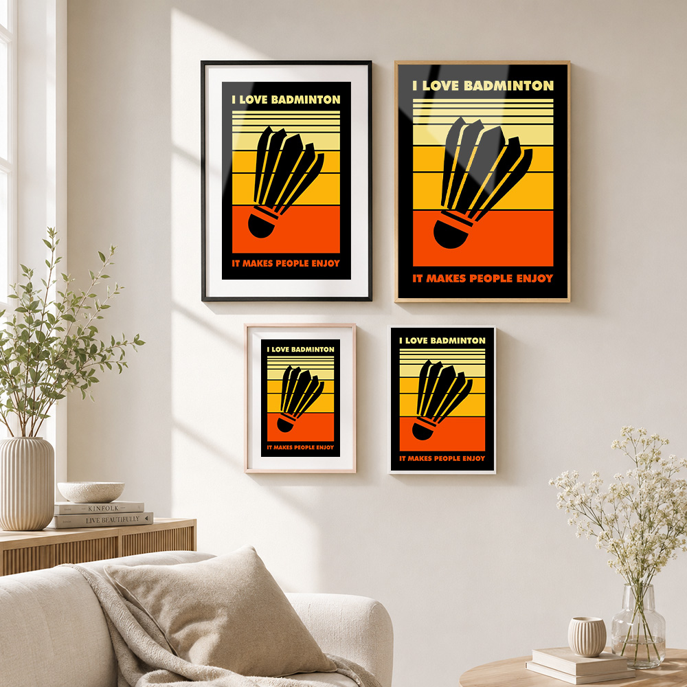 Badminton Metal Poster With Al - Badminton Poster 评论和价格